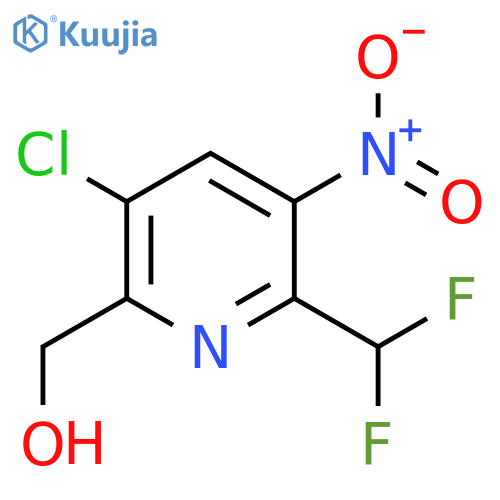 5-Chloro-2-(difluoromethyl)-3-nitropyridine-6-methanol structure