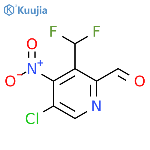 5-Chloro-3-(difluoromethyl)-4-nitropyridine-2-carboxaldehyde structure