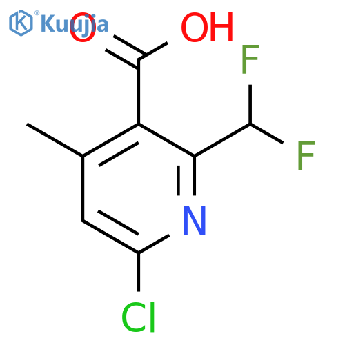6-Chloro-2-(difluoromethyl)-4-methylpyridine-3-carboxylic acid structure