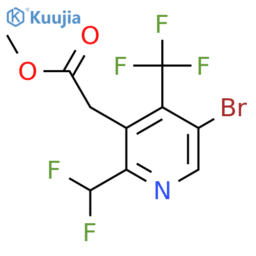 Methyl 5-bromo-2-(difluoromethyl)-4-(trifluoromethyl)pyridine-3-acetate structure
