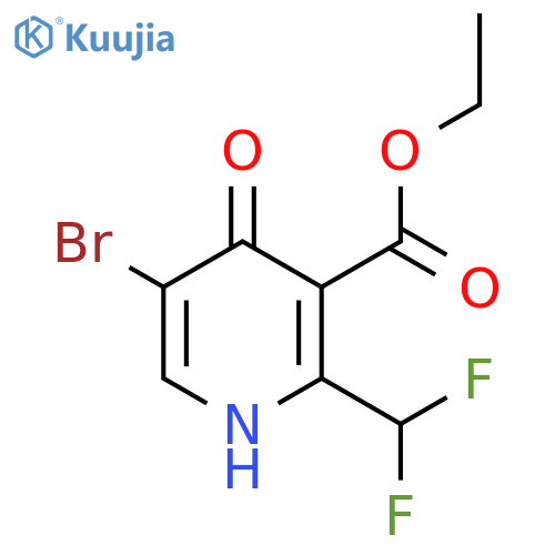 Ethyl 5-bromo-2-(difluoromethyl)-4-hydroxypyridine-3-carboxylate structure