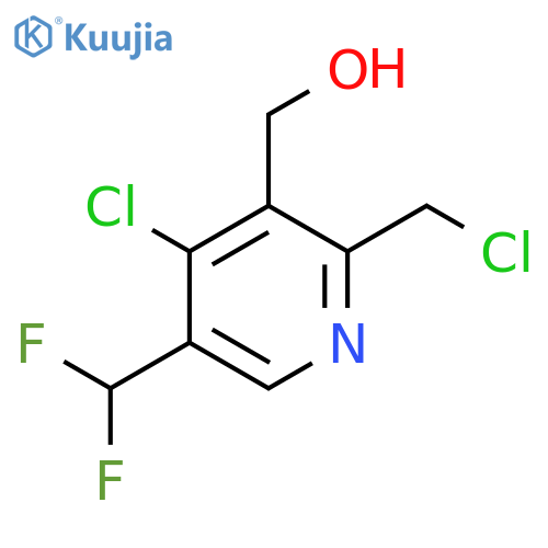 4-Chloro-2-(chloromethyl)-5-(difluoromethyl)pyridine-3-methanol structure