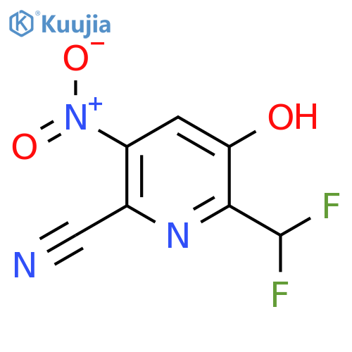 2-Cyano-6-(difluoromethyl)-5-hydroxy-3-nitropyridine structure