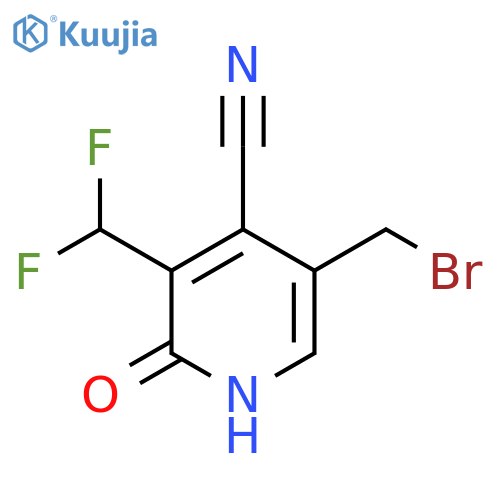 5-(Bromomethyl)-4-cyano-3-(difluoromethyl)-2-hydroxypyridine structure