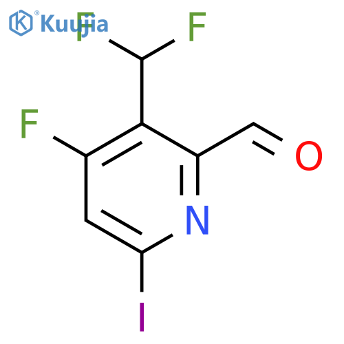 3-(Difluoromethyl)-4-fluoro-6-iodopyridine-2-carboxaldehyde structure