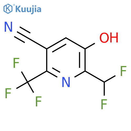 5-Cyano-2-(difluoromethyl)-3-hydroxy-6-(trifluoromethyl)pyridine structure