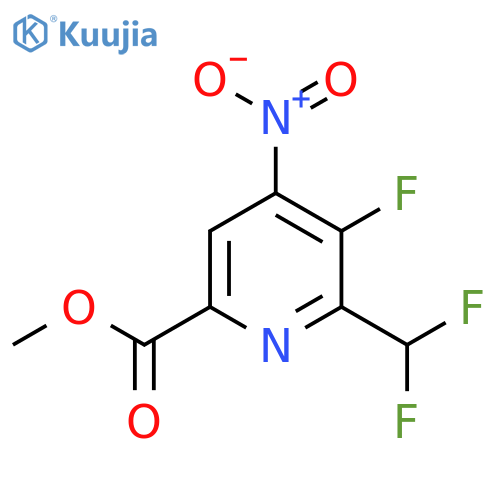 Methyl 2-(difluoromethyl)-3-fluoro-4-nitropyridine-6-carboxylate structure