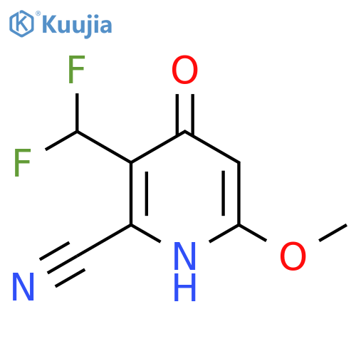 2-Cyano-3-(difluoromethyl)-4-hydroxy-6-methoxypyridine structure