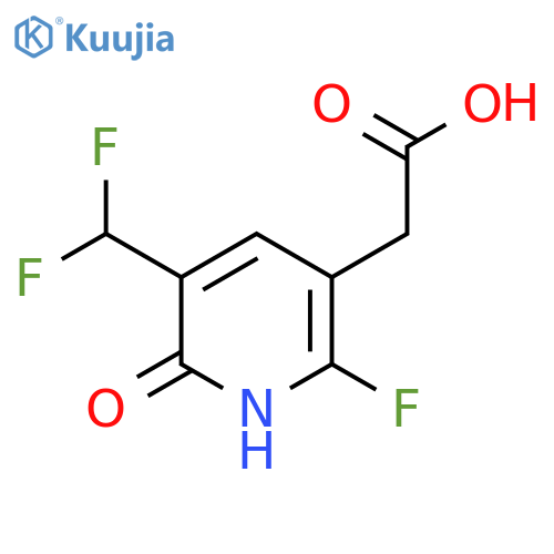 3-(Difluoromethyl)-6-fluoro-2-hydroxypyridine-5-acetic acid structure