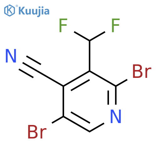 4-Cyano-2,5-dibromo-3-(difluoromethyl)pyridine structure