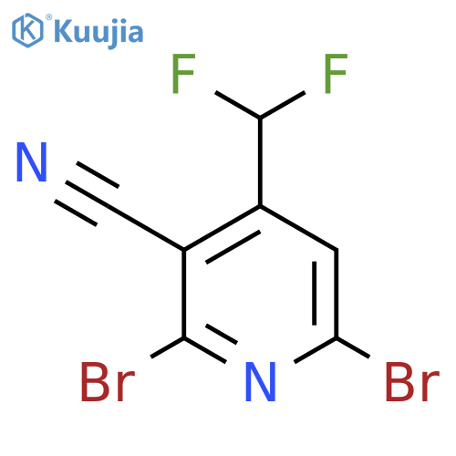 3-Cyano-2,6-dibromo-4-(difluoromethyl)pyridine structure