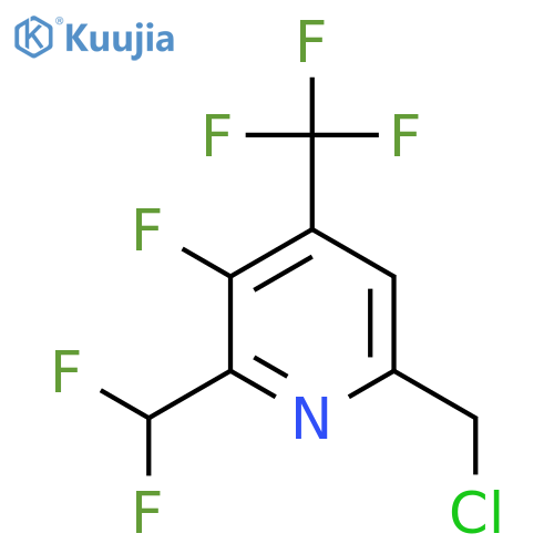 6-(Chloromethyl)-2-(difluoromethyl)-3-fluoro-4-(trifluoromethyl)pyridine structure