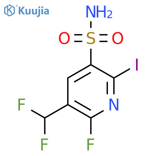 3-(Difluoromethyl)-2-fluoro-6-iodopyridine-5-sulfonamide structure
