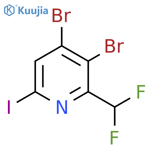 3,4-Dibromo-2-(difluoromethyl)-6-iodopyridine structure