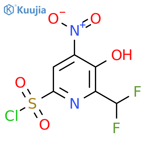 2-(Difluoromethyl)-3-hydroxy-4-nitropyridine-6-sulfonyl chloride structure
