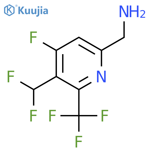 6-(Aminomethyl)-3-(difluoromethyl)-4-fluoro-2-(trifluoromethyl)pyridine structure