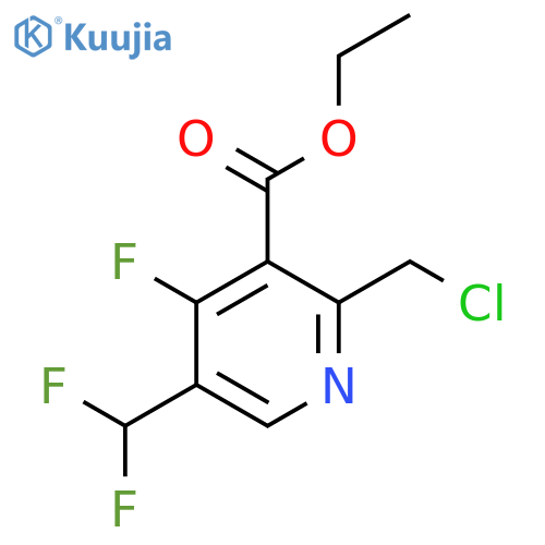 Ethyl 2-(chloromethyl)-5-(difluoromethyl)-4-fluoropyridine-3-carboxylate structure