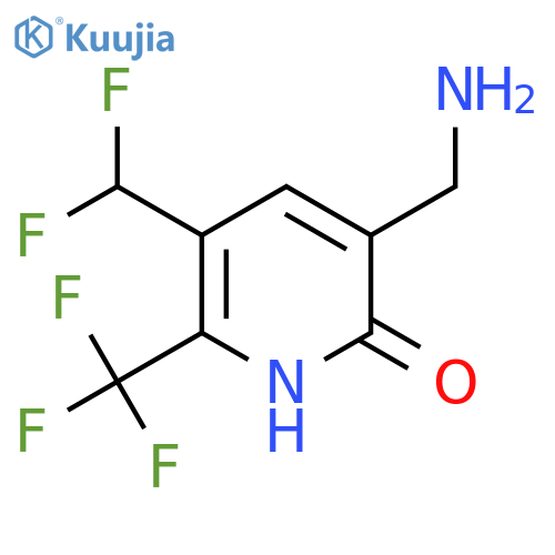 3-(Aminomethyl)-5-(difluoromethyl)-2-hydroxy-6-(trifluoromethyl)pyridine structure