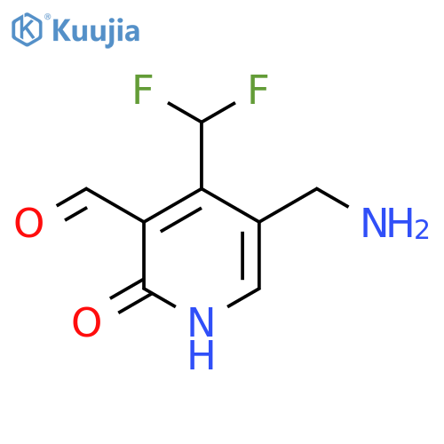 5-(Aminomethyl)-4-(difluoromethyl)-2-hydroxypyridine-3-carboxaldehyde structure
