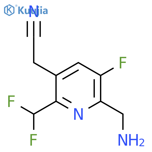 2-(Aminomethyl)-6-(difluoromethyl)-3-fluoropyridine-5-acetonitrile structure