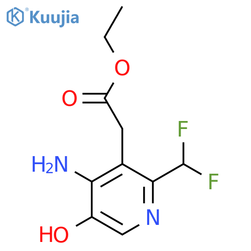 Ethyl 4-amino-2-(difluoromethyl)-5-hydroxypyridine-3-acetate structure
