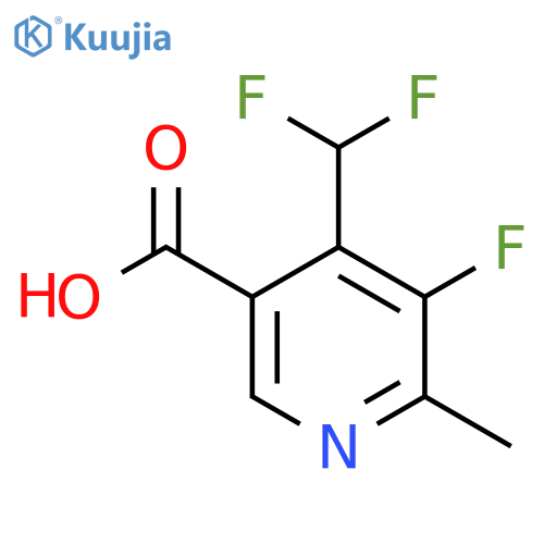 4-(Difluoromethyl)-3-fluoro-2-methylpyridine-5-carboxylic acid structure