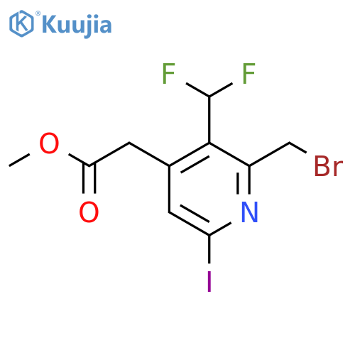 Methyl 2-(bromomethyl)-3-(difluoromethyl)-6-iodopyridine-4-acetate structure