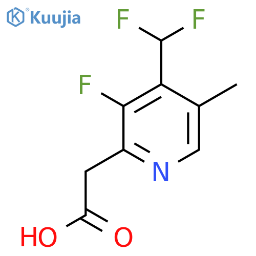 4-(Difluoromethyl)-3-fluoro-5-methylpyridine-2-acetic acid structure