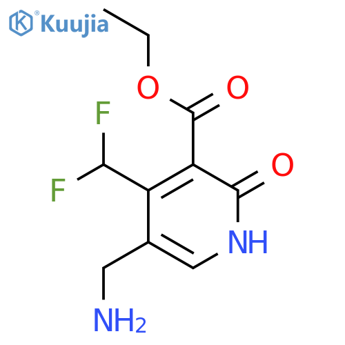 Ethyl 5-(aminomethyl)-4-(difluoromethyl)-2-hydroxypyridine-3-carboxylate structure