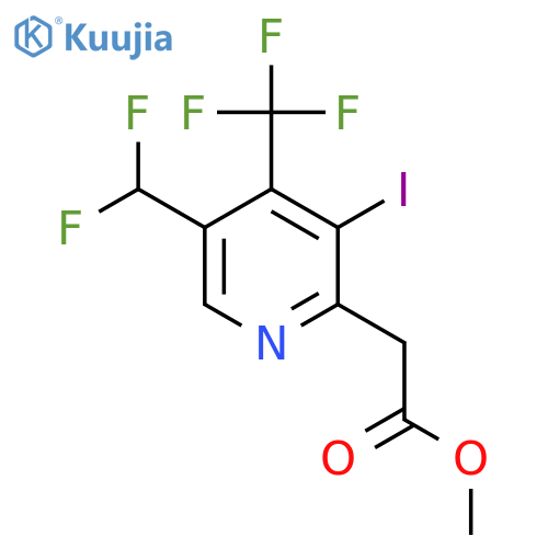 Methyl 5-(difluoromethyl)-3-iodo-4-(trifluoromethyl)pyridine-2-acetate structure