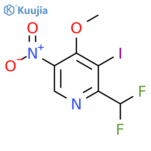 2-(Difluoromethyl)-3-iodo-4-methoxy-5-nitropyridine structure