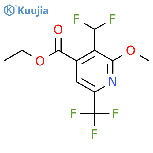 Ethyl 3-(difluoromethyl)-2-methoxy-6-(trifluoromethyl)pyridine-4-carboxylate structure