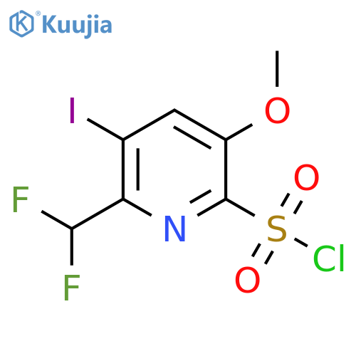 2-(Difluoromethyl)-3-iodo-5-methoxypyridine-6-sulfonyl chloride structure