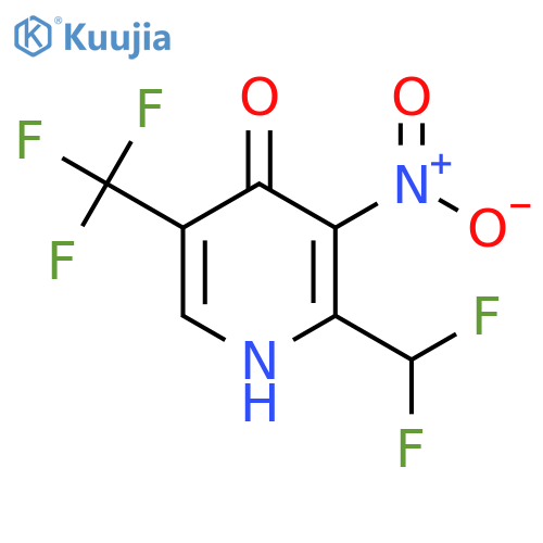 2-(Difluoromethyl)-4-hydroxy-3-nitro-5-(trifluoromethyl)pyridine structure