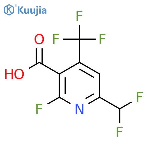 6-(Difluoromethyl)-2-fluoro-4-(trifluoromethyl)pyridine-3-carboxylic acid structure