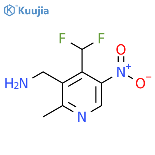 3-(Aminomethyl)-4-(difluoromethyl)-2-methyl-5-nitropyridine structure
