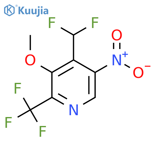 4-(Difluoromethyl)-3-methoxy-5-nitro-2-(trifluoromethyl)pyridine structure
