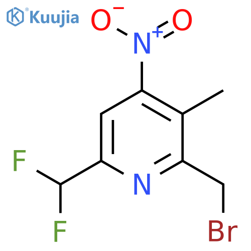 2-(Bromomethyl)-6-(difluoromethyl)-3-methyl-4-nitropyridine structure