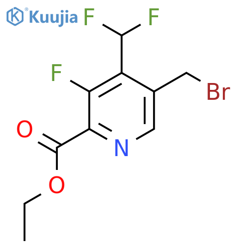Ethyl 5-(bromomethyl)-4-(difluoromethyl)-3-fluoropyridine-2-carboxylate structure