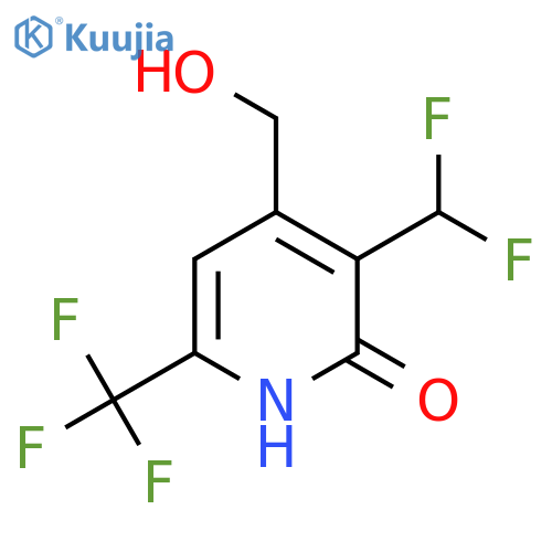 3-(Difluoromethyl)-2-hydroxy-6-(trifluoromethyl)pyridine-4-methanol structure
