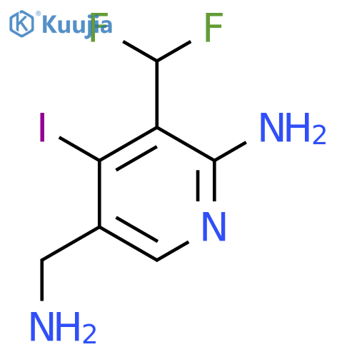 2-Amino-5-(aminomethyl)-3-(difluoromethyl)-4-iodopyridine structure
