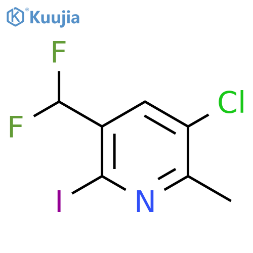 3-Chloro-5-(difluoromethyl)-6-iodo-2-methylpyridine structure