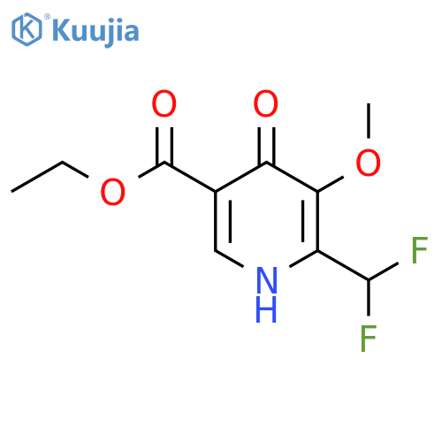 Ethyl 2-(difluoromethyl)-4-hydroxy-3-methoxypyridine-5-carboxylate structure