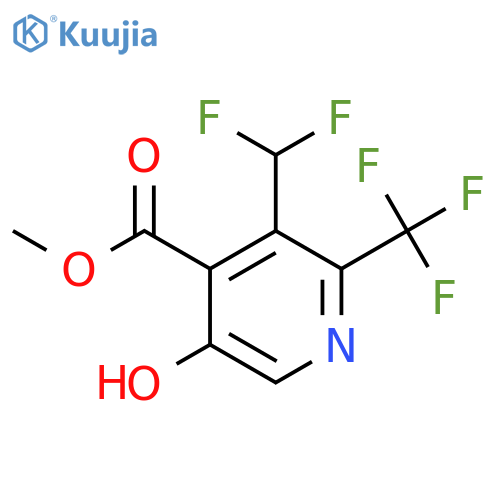 Methyl 3-(difluoromethyl)-5-hydroxy-2-(trifluoromethyl)pyridine-4-carboxylate structure