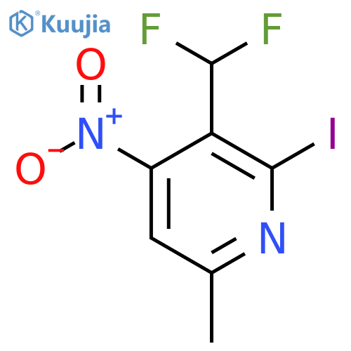 3-(Difluoromethyl)-2-iodo-6-methyl-4-nitropyridine structure