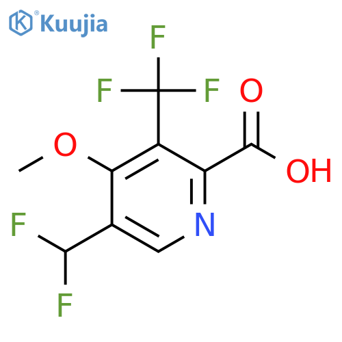5-(Difluoromethyl)-4-methoxy-3-(trifluoromethyl)pyridine-2-carboxylic acid structure