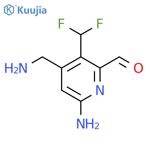 6-Amino-4-(aminomethyl)-3-(difluoromethyl)pyridine-2-carboxaldehyde structure