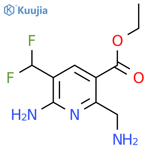 Ethyl 2-amino-6-(aminomethyl)-3-(difluoromethyl)pyridine-5-carboxylate structure