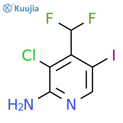 2-Amino-3-chloro-4-(difluoromethyl)-5-iodopyridine structure