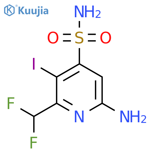 6-Amino-2-(difluoromethyl)-3-iodopyridine-4-sulfonamide structure